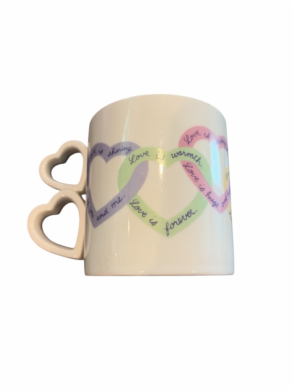 Vintage Avon "Love Is..." Mug with Heart Handles